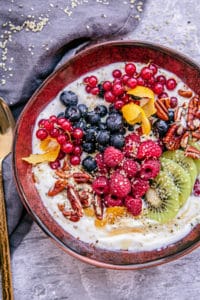 Lemon Yoghurt with Caramelized Pecans