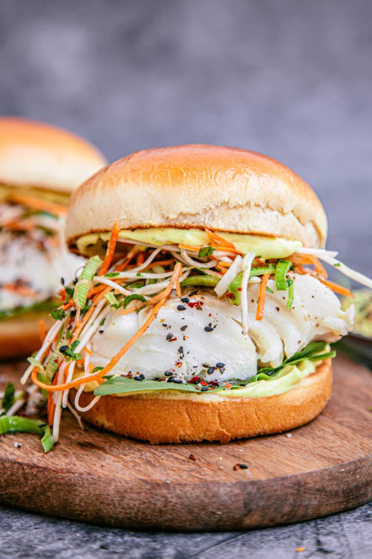 Curry Fish Burger with Slaw