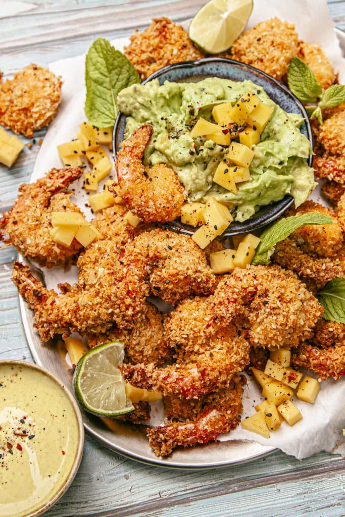 Coconut Shrimp with Thai Mango Guacamole