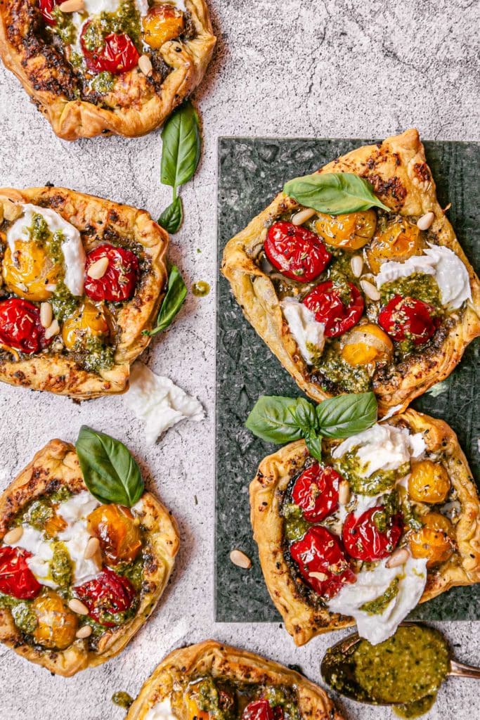Mini Pesto Caprese Tartlettes